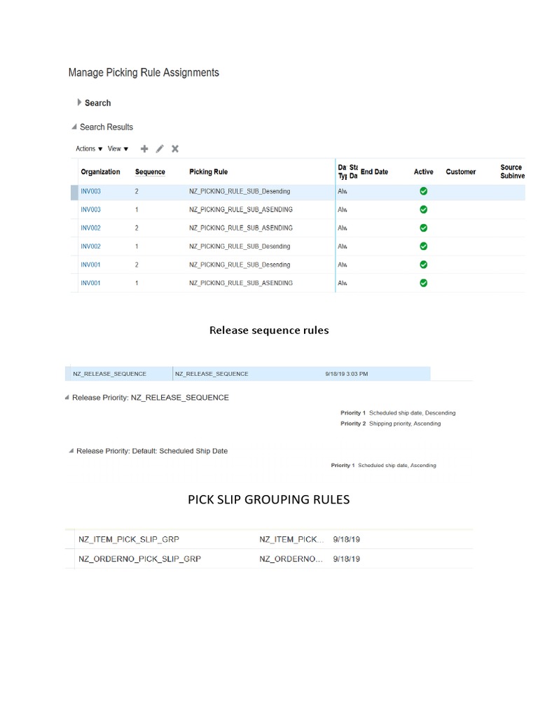 Pick Slip Grouping Rules | PDF