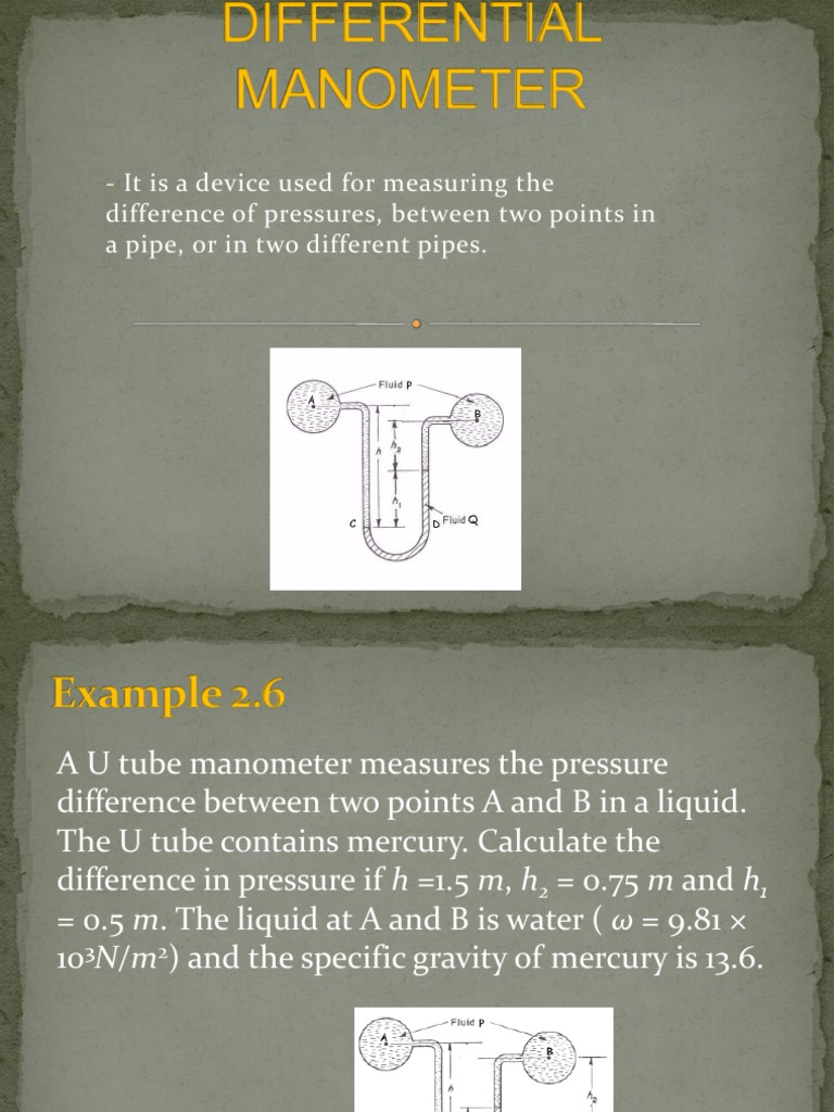Differential Inverted Manometer | PDF | Technology & Engineering