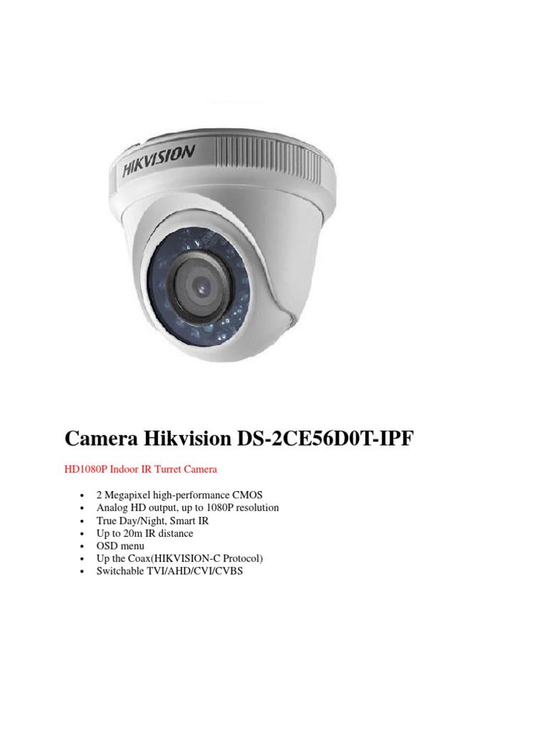 Hikvision CCTV Camera Specifications | PDF | Computers