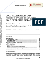 Cold Acclimation and Freezing Stress Tolerance: Role of Protein Metabolism