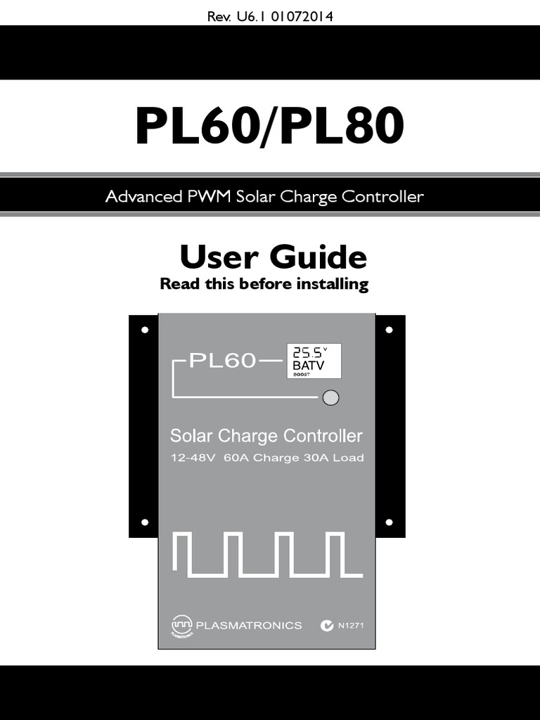 PL60/PL80: User Guide | PDF | Battery Charger | Photovoltaic System