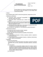 Procedimiento Manejo de Comunicaciones: 1. Objetivo