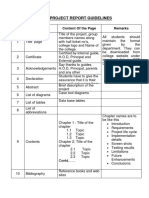 Project Report Guidelines: No. Page Title Content of The Page Remarks