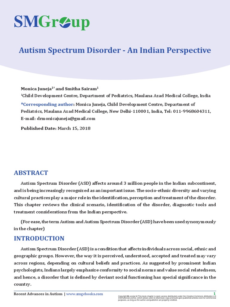 Autism Perspective in India | PDF | Autism | Autism Spectrum