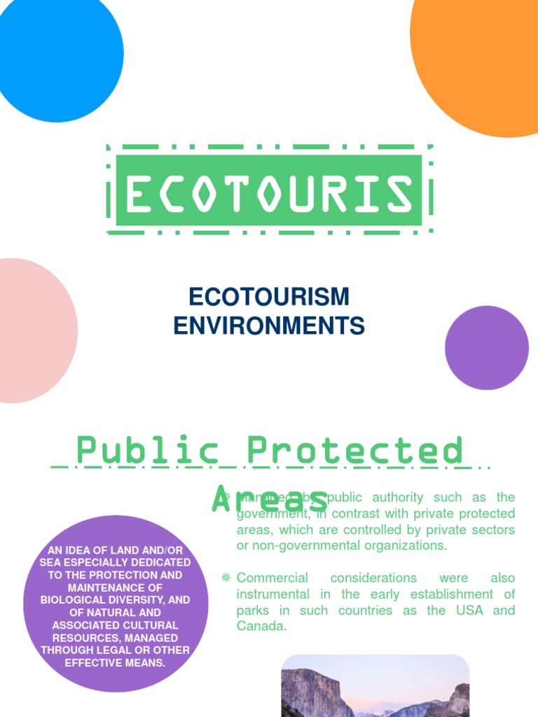 Ecotourism and Protected Areas Overview | PDF | Conservation ...