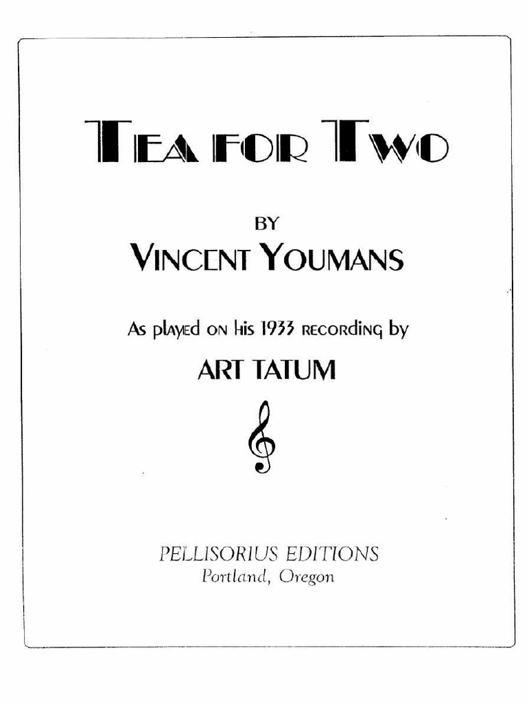 Tea For Two Art Tatum PDF