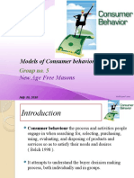 Models of Consumer Behavior: Group No. 5