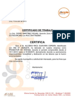 Certificado de Trabajo