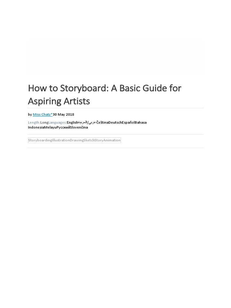 Tutorial Storyboard | PDF