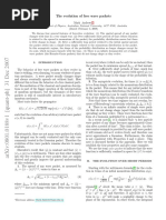 The Evolution of Free Wave Packets: Electronic Address: Mark - Andrews@anu - Edu.au