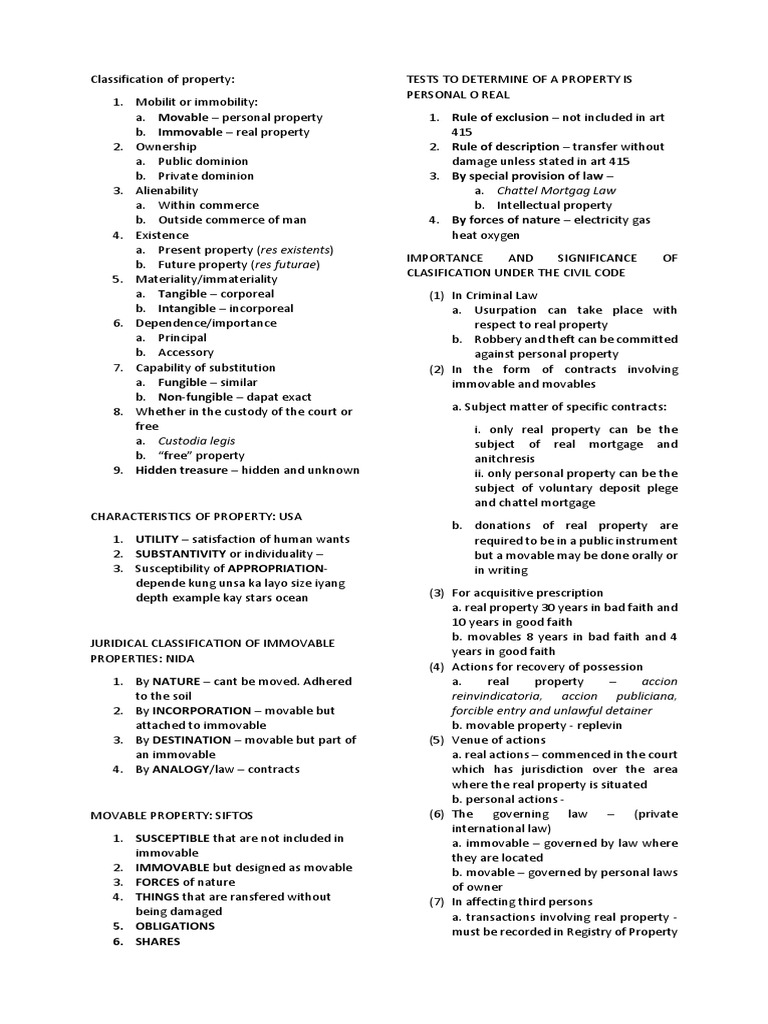 Property Classification and Ownership Guide | PDF | Property | Ownership