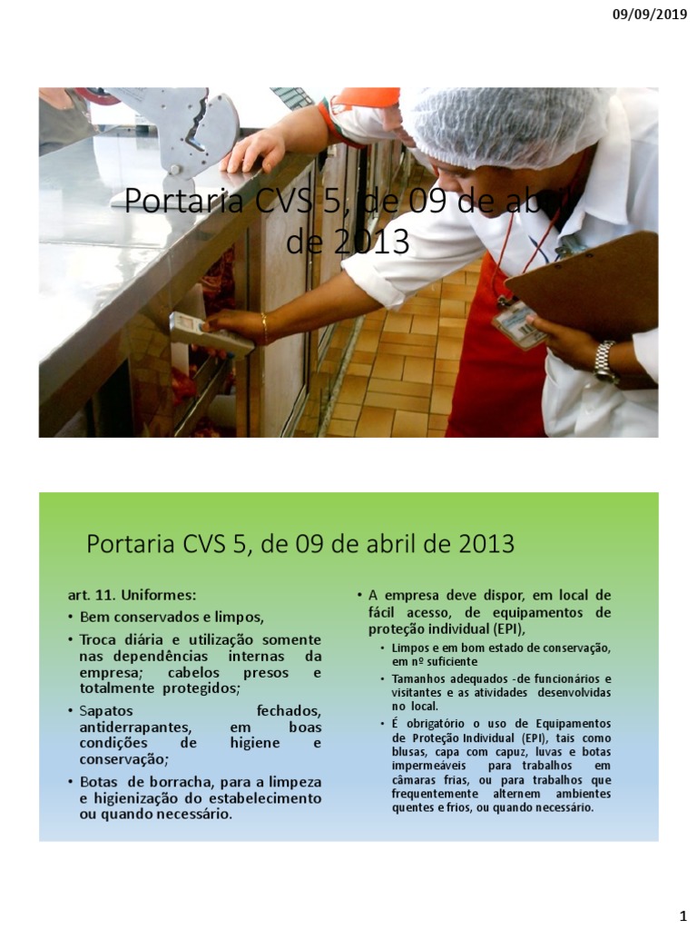 Normas da Portaria CVS 5/2013 | PDF | Geladeira | Desperdício