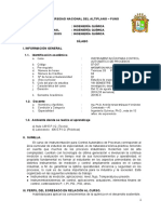 Syllabus - Draft - Instrumentacion para Control Automatico de Procesos 2019 - Sem II PDF