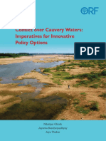Conflict Over Cauvery Waters: Imperatives For Innovative Policy Options