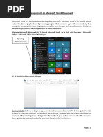 Assignment On Microsoft Word Document