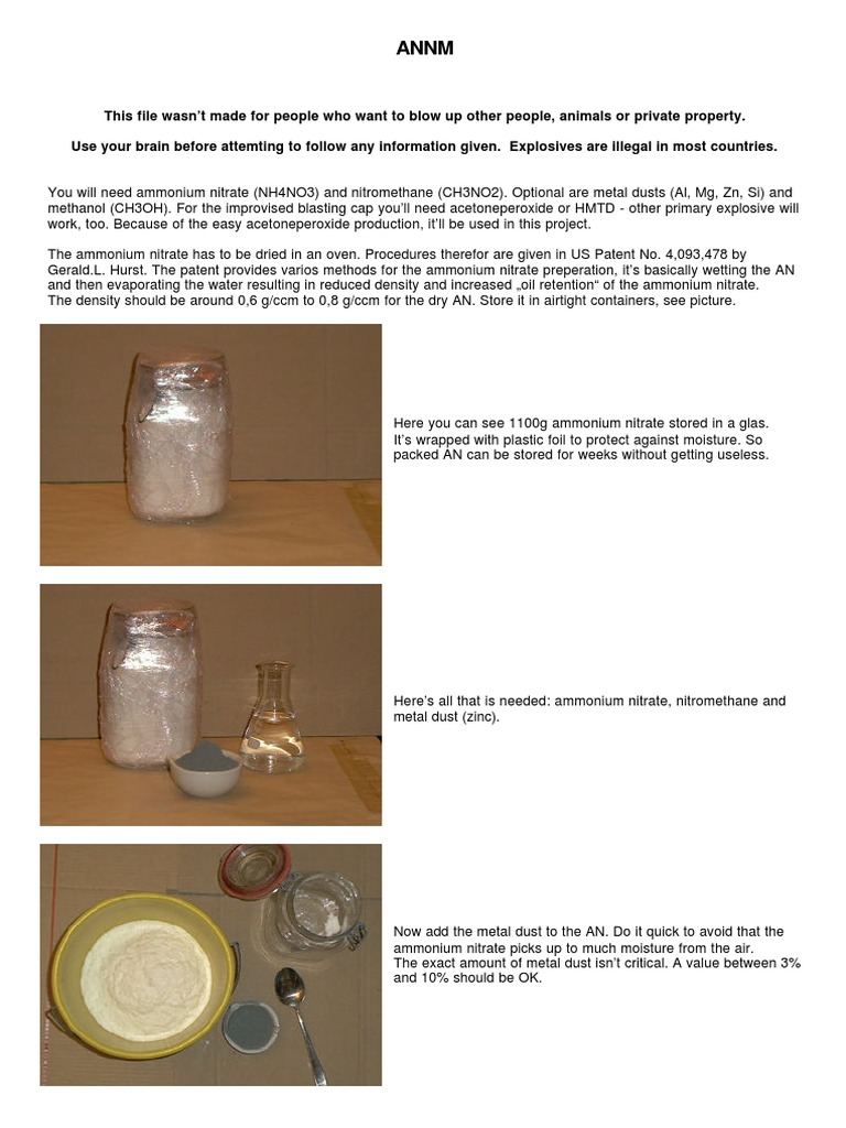ANNM Explosive Preparation Guide | PDF