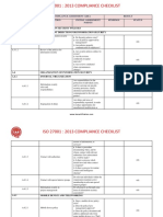 Iso 27001: 2013 Compliance Checklist