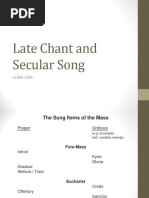 Late Chant and Secular Song