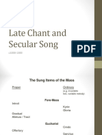 Late Chant and Secular Song