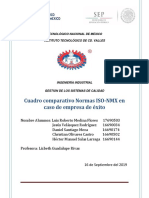 Cuadro comparativo ISO-NMX en caso de empresa exitosa