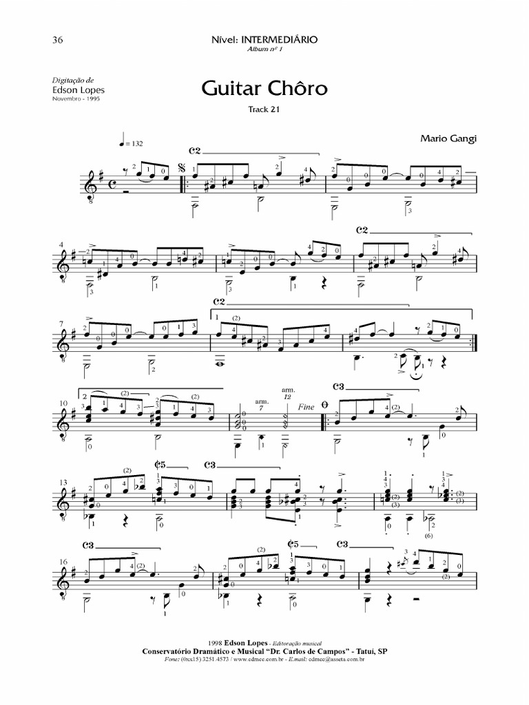 Mario Gangi: 47 Pezzi Facili Per Chitarra Classica - Libro Di Spartiti Per Principianti - Foto 4