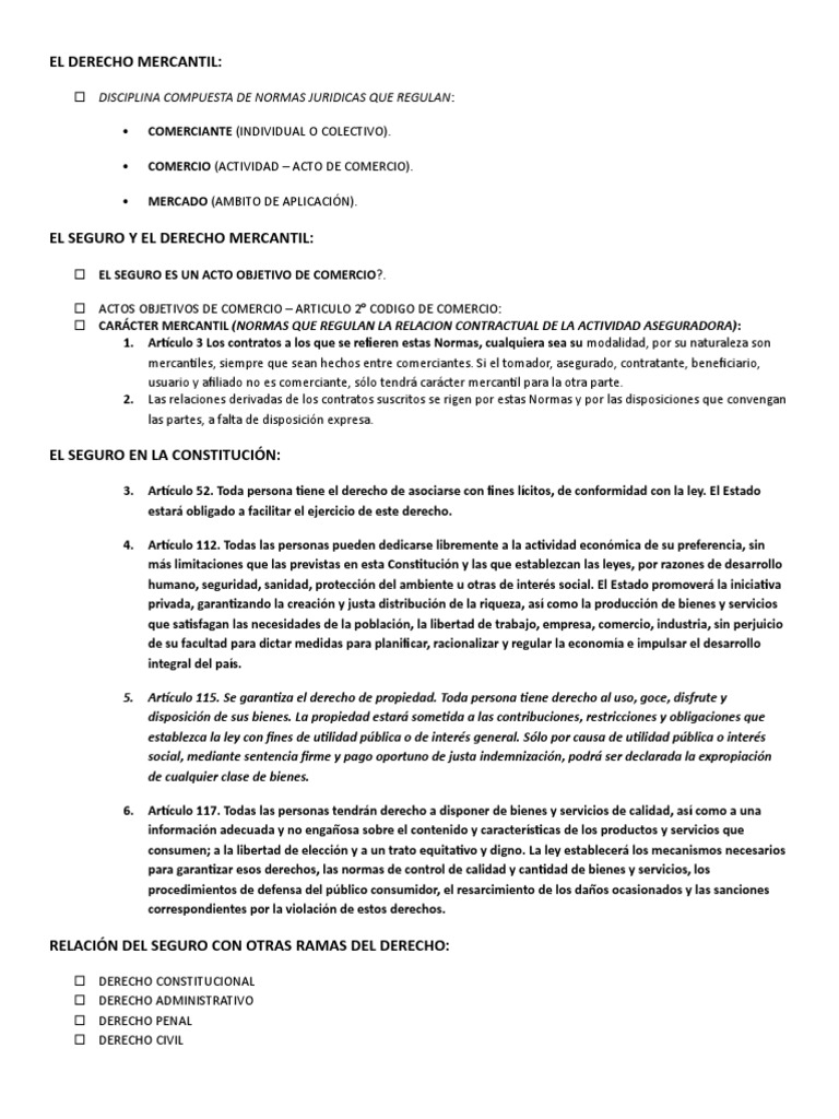 Parcial Derecho Mercantil | PDF | Póliza de seguros | Seguro