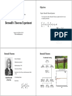 Bernoulli's Theorem Experiment: Objectives Objectives JJ