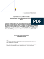 Certificado de Declaracion Islr 2016 Juan Valera PDF