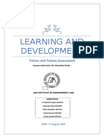 Learning and Development: Trainer and Trainee Assessment