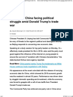 Xi Jinping - China Facing Political Struggle Amid Donald Trump's Trade War - Newweek PDF