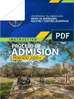 Universidad del Magdalena proceso de admisión 2020