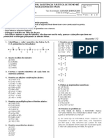 Lista Exercicios 1ºtri 7ºano