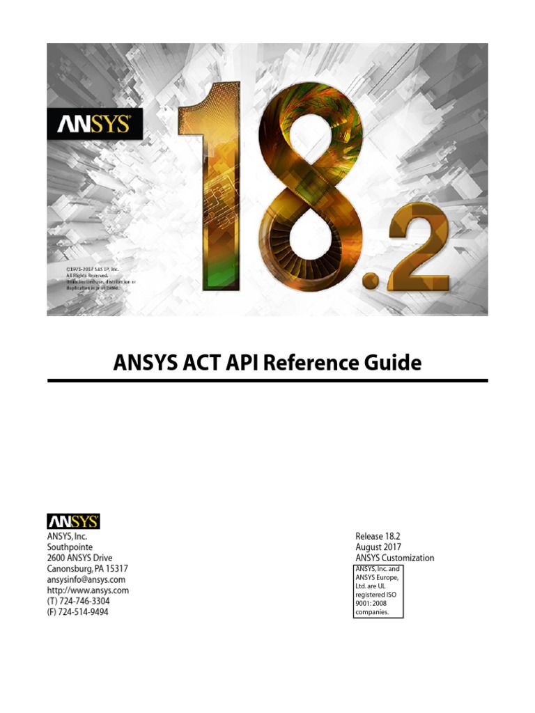 ANSYS ACT API Reference Guide PDF | PDF | Trademark | License