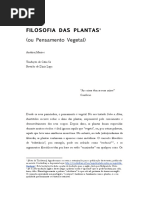 Filosofia Das Plantas Ou Pensamento Vegetal