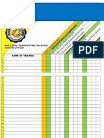 SMAW NC 2 Progress Chart by Jigger B Mancawan TM 1 TALAKAG NHS