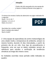 EXERCÍCIOS-Medidas Estatísticas