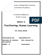 Facilitating Human Learning: Educ 4