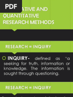 LESSON 8 Qualitative and Quantitative Reserach