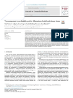 Two-Component Cross-Linkable Gels For Fabrication of Solid Oral Dosage Forms