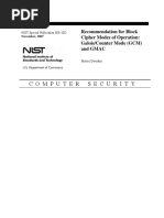 Recommendation For Block Cipher Modes of Operation - Galois Counter Mode (GCM) and GMAC (NIST SP800-38D) - Morris Dworkin