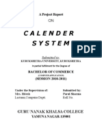 Calender System: Guru Nanak Khalsa College