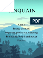 Cinquain poem about a castle's strength and beauty