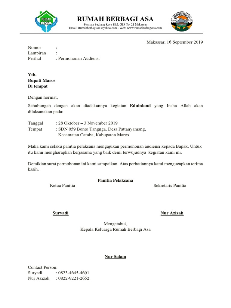 Surat Permohonan Audiensi | PDF