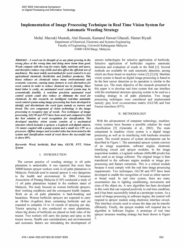 Implementation of Image Processing Technique in Real Time Vision System ...