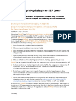 Paper Sample Psychologist To SSA Letter PDF