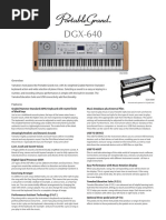 DGX-640C: Pictured With Optional LP7A Pedal Unit