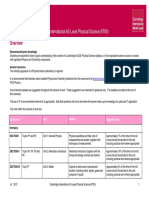 Scheme of Work - Cambridge International AS Level Physical Science (8780)