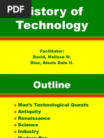 History of Technology: Facilitator: David, Melissa M. Diaz, Alexis Dale N