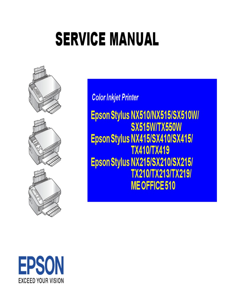 Epson Stylus NX510 Service Manual | PDF | Printer (Computing.