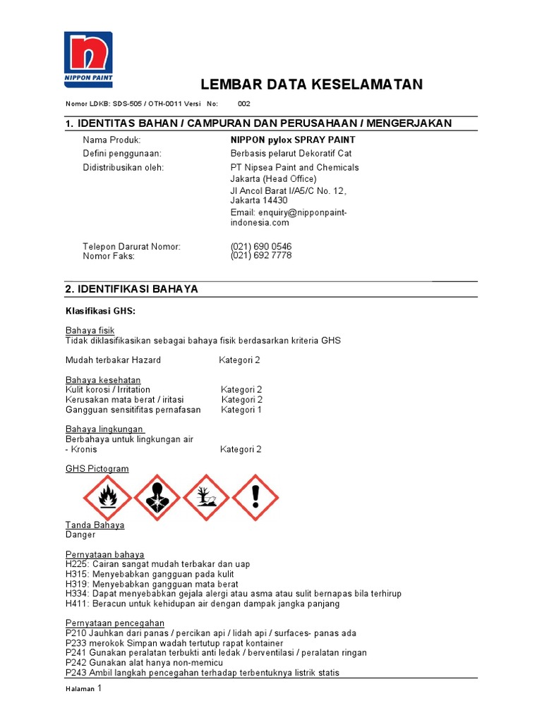 MSDS Cat Pylox PDF | PDF